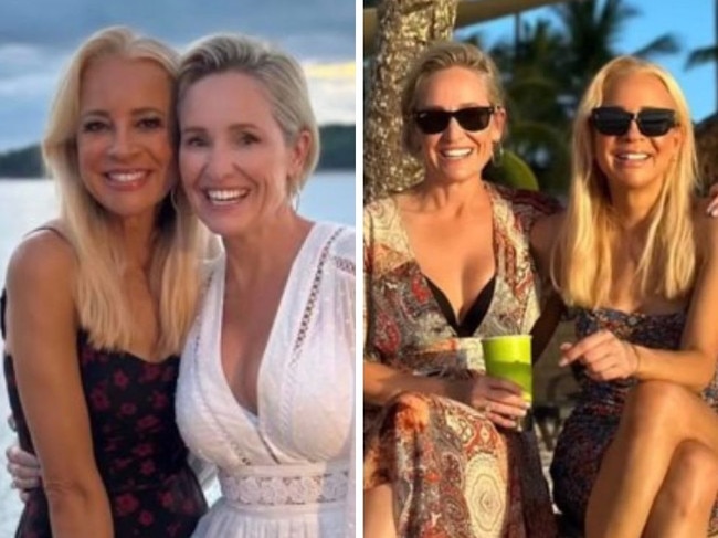 Fifi Box and Carrie Bickmore on holiday in Fiji. Picture: Fifi Box/Instagram