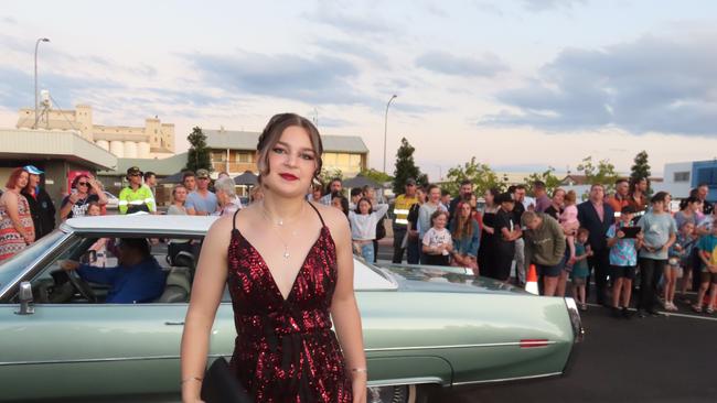 Students arriving at the Kingaroy State High School Formal at Kingaroy Town Hall on November 11.