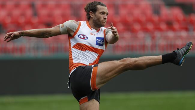 Sam Reid put through his paces at training. Picture: Phil Hillyard