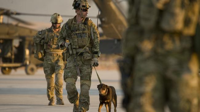 Australian Army soldiers from Special Operations Task Group return to Multinational Base Tarin Kowt, Uruzgan province, after another successful mission in southern Afghanistan in March 2011. Picture: Department of Defence