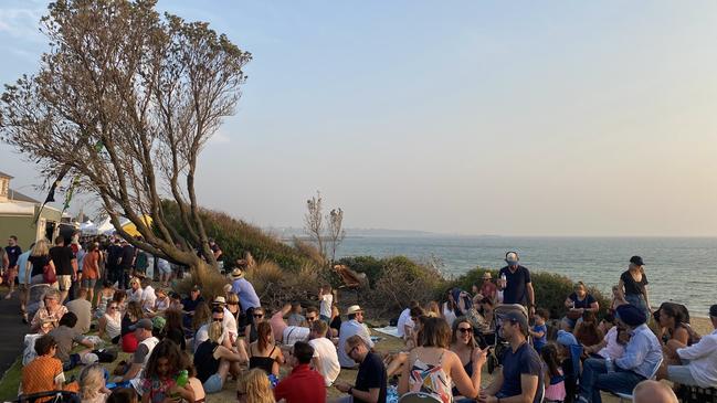 Sunset picnickers at the Soul Night Market.