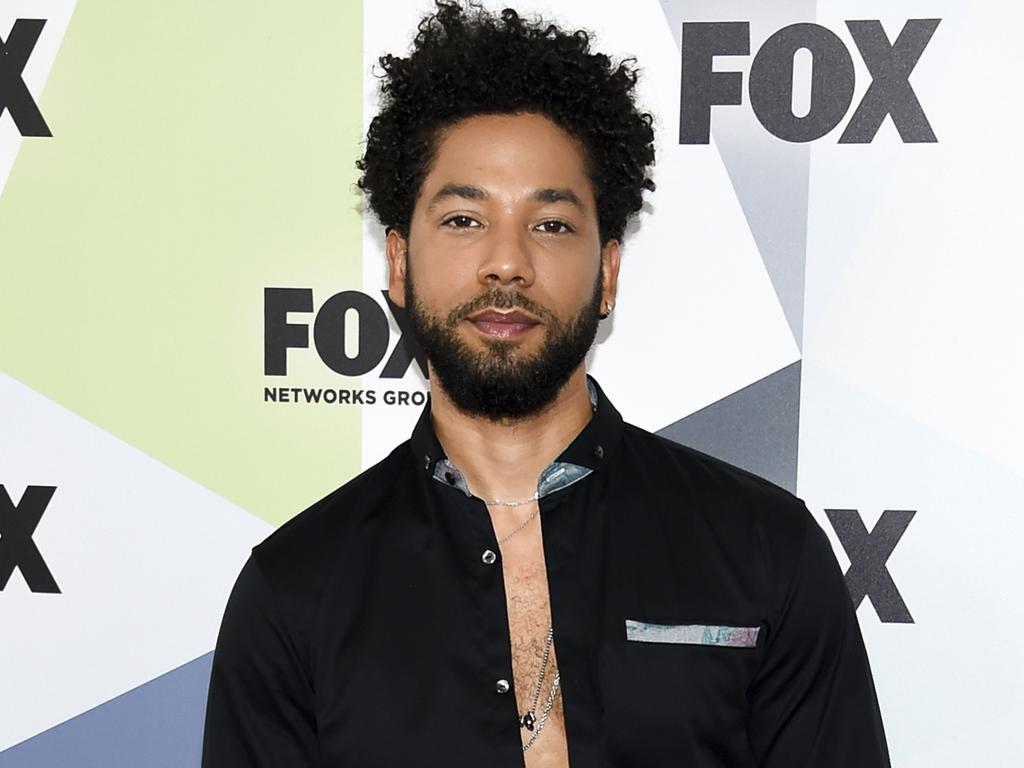 Actor-singer Jussie Smollett said he was attacked by two racist, homophobic Trump supporters but sources allege the attack was staged by two of Smollett’s friends. Picture: Invision/AP