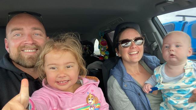 Lindsay and Sarah Devery with Edward and Ahana. The couple's extended family lives in New Zealand and only Sarah’s parents have been able to meet Edward.