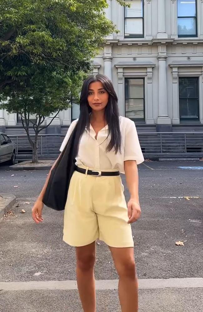 Aussie workers are wearing shorts to the office amid soaring temperatures. Picture: Instagram/Mary Tee