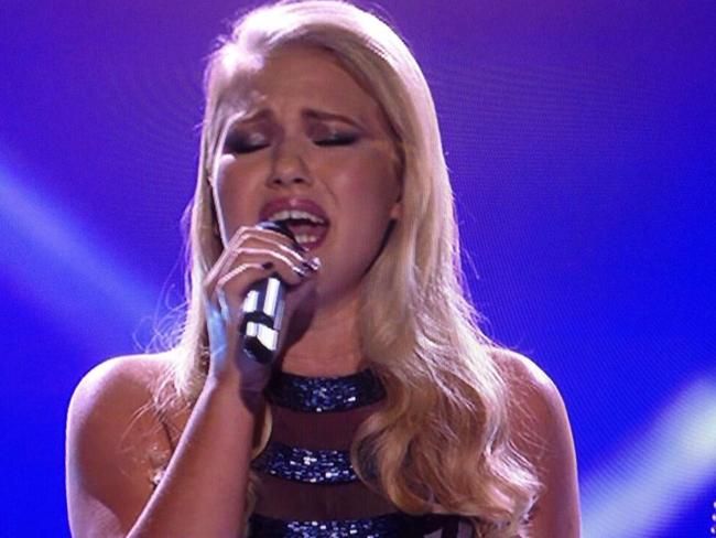 Anja Nissen performs on The Voice.