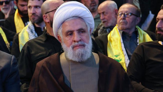 New Hezbollah leader Naim Qassem. Picture: Anwar Amro/AFP