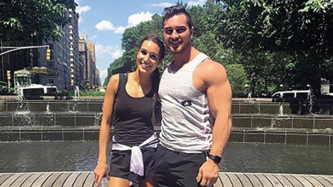 Personal trainer Kayla Itsines with boyfriend and business partner Tobias Pearce