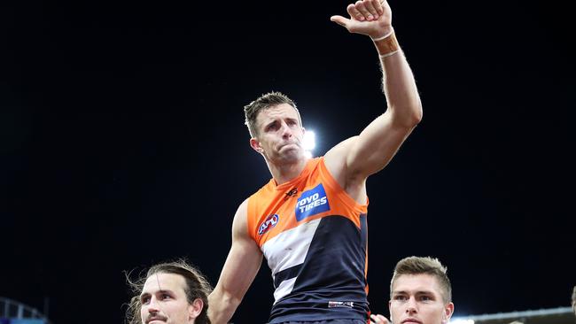 Brett Deledio’s AFL playing career has come to a halt. Pic: Getty Images