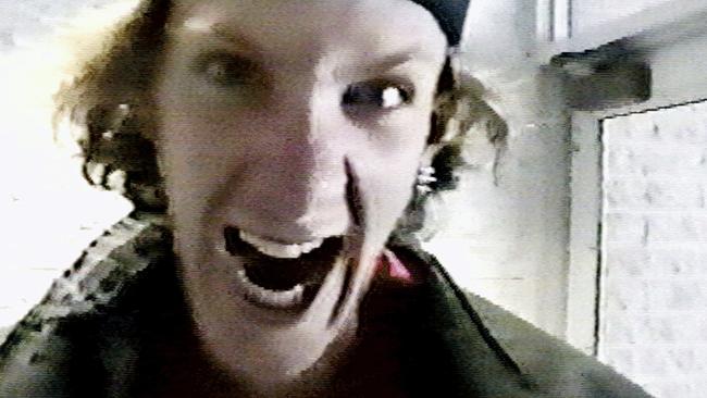 27/02/2004 PIRATE: UNDATED : Columbine High School student Dylan Klebold, involved in the killings of 12 students and a teacher at the high school, yells into the camera in undated video he made as a school project with friend Harris. USA / Crime / Massacre / Murder / Shooting