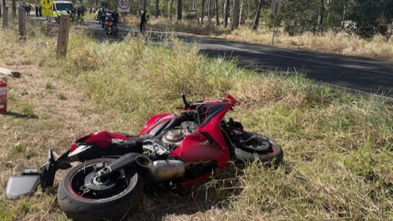 The scene of a serious motorcycle crash at Bucca. File picture: LifeFlight