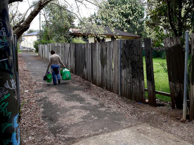 Back lanes in the area of the murder. Picture: John Grainger