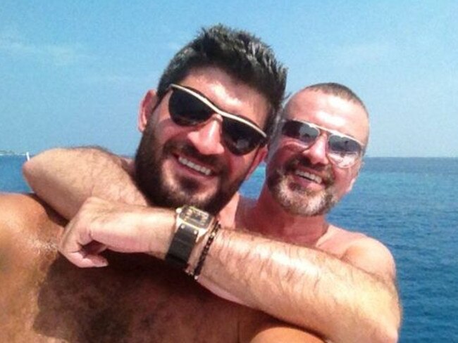 George Michael and Fadi Fawaz in happier times. Picture: Supplied