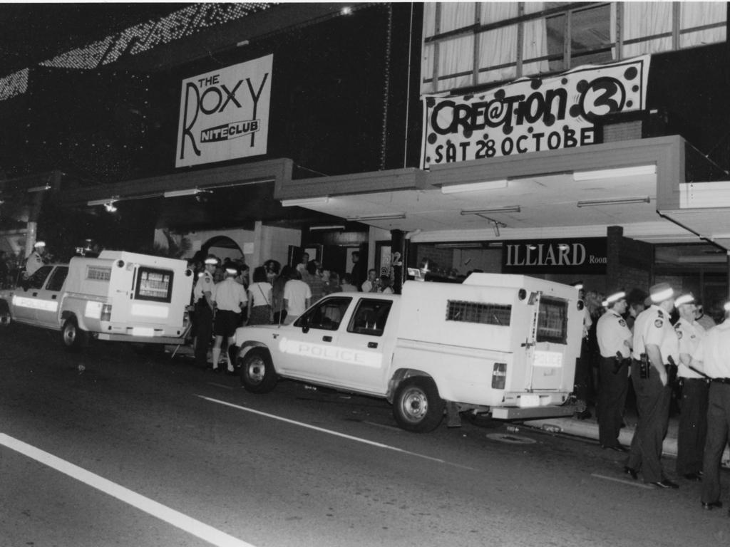 Police arrive at The Roxy club in Fortitude Valley (undated)