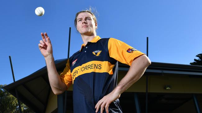 New West Torrens grade cricket recruit Tim Oakley. Oakley signed with the Eagles after finishing last season with Tea Tree Gully as the competition’s two-day leading wicket-taker. Picture: AAP/Keryn Stevens