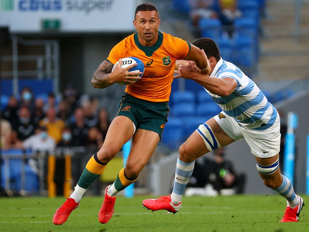 Quade Cooper has signed a new contract in Japan. Picture: Patrick Hamilton/AFP