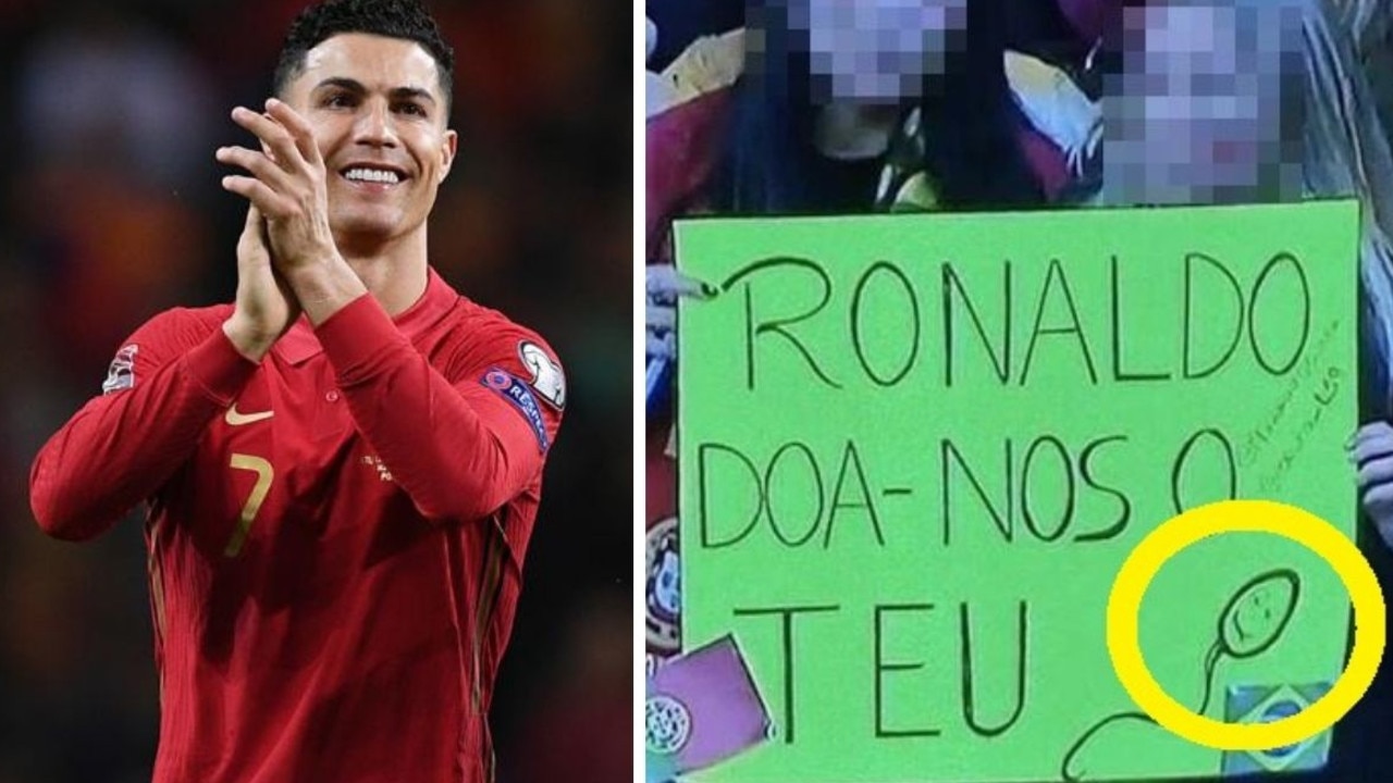 Futebol 2022: sinal X-rated dos fãs para Cristiano Ronaldo nas eliminatórias da Copa do Mundo em Portugal