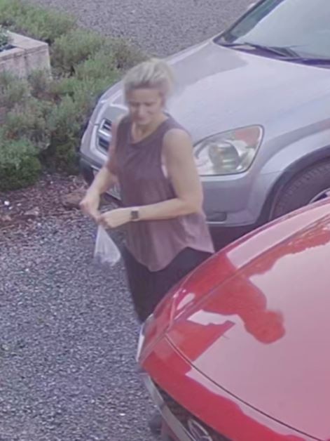 Samantha Murphy (pictured outside her home before she went missing) regularly jogged on the same route.