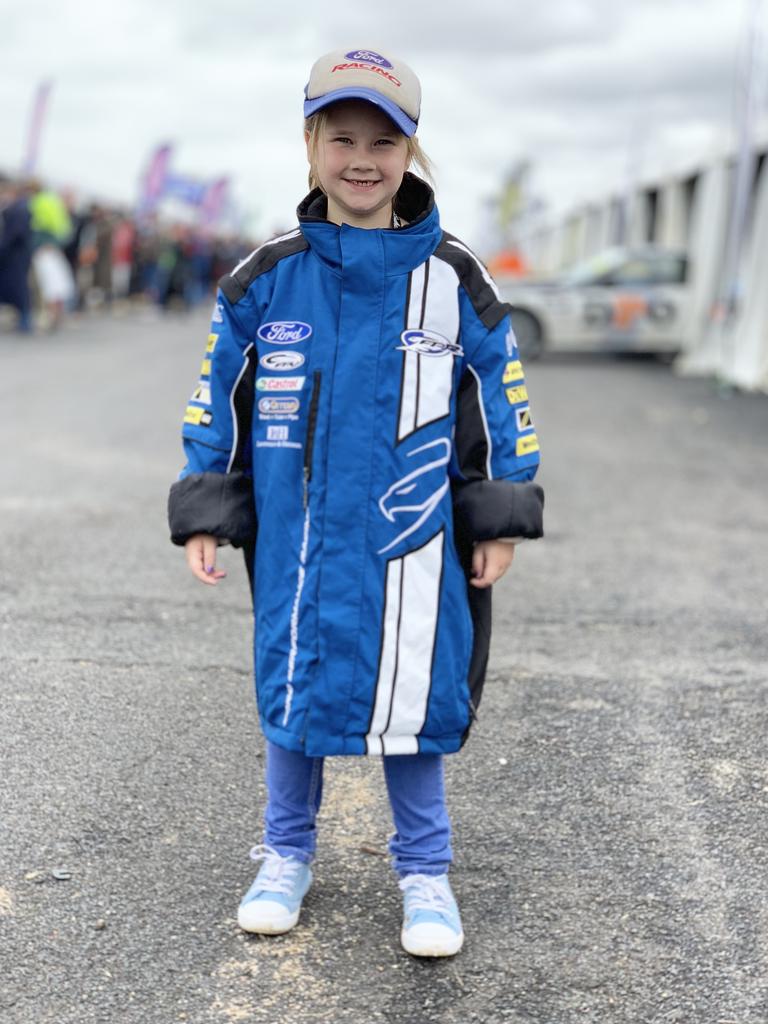 Pictured is race fan Montana Bartley (7) at the 2018 Supercheap Autp Bathurst 1000. Picture: Richard Dobson (shot on the iPhone XS Max)v