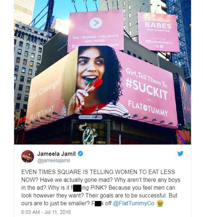 Tweet over times square billboard