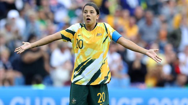 Sam Kerr was full of praise for the Matildas after beating Brazil.