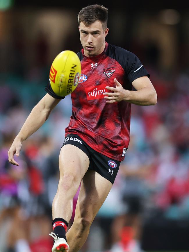 Zach Merrett lifted when it mattered for the Bombers. Picture: Mark Metcalfe/AFL Photos/via Getty Images