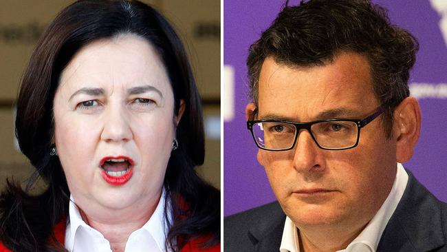 Queensland Premier Annastacia Palaszczuk (left) and Victorian Premier Daniel Andrews. Pictures: File