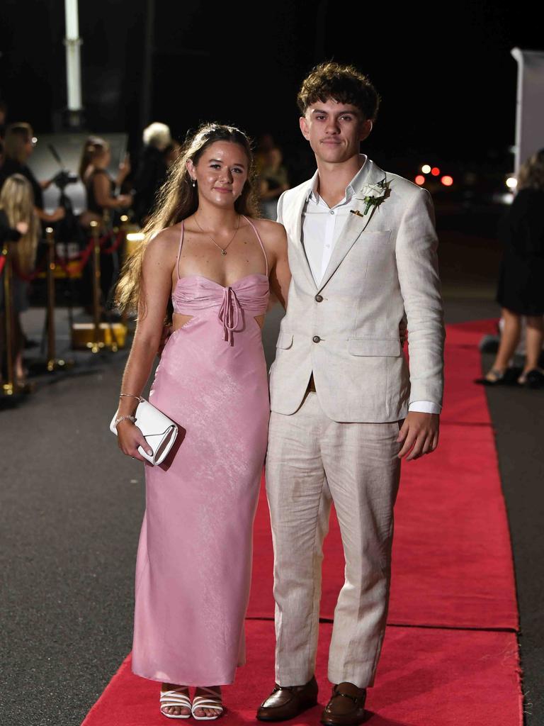 Tatem Henke & Angel Ross-Jones at Xavier Catholic College year 12 formals. Picture: Patrick Woods.