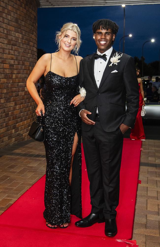 Lucia Statton and Yoseph Bou-Samra at Toowoomba Grammar School formal at Rumours International, Wednesday, November 15, 2023. Picture: Kevin Farmer