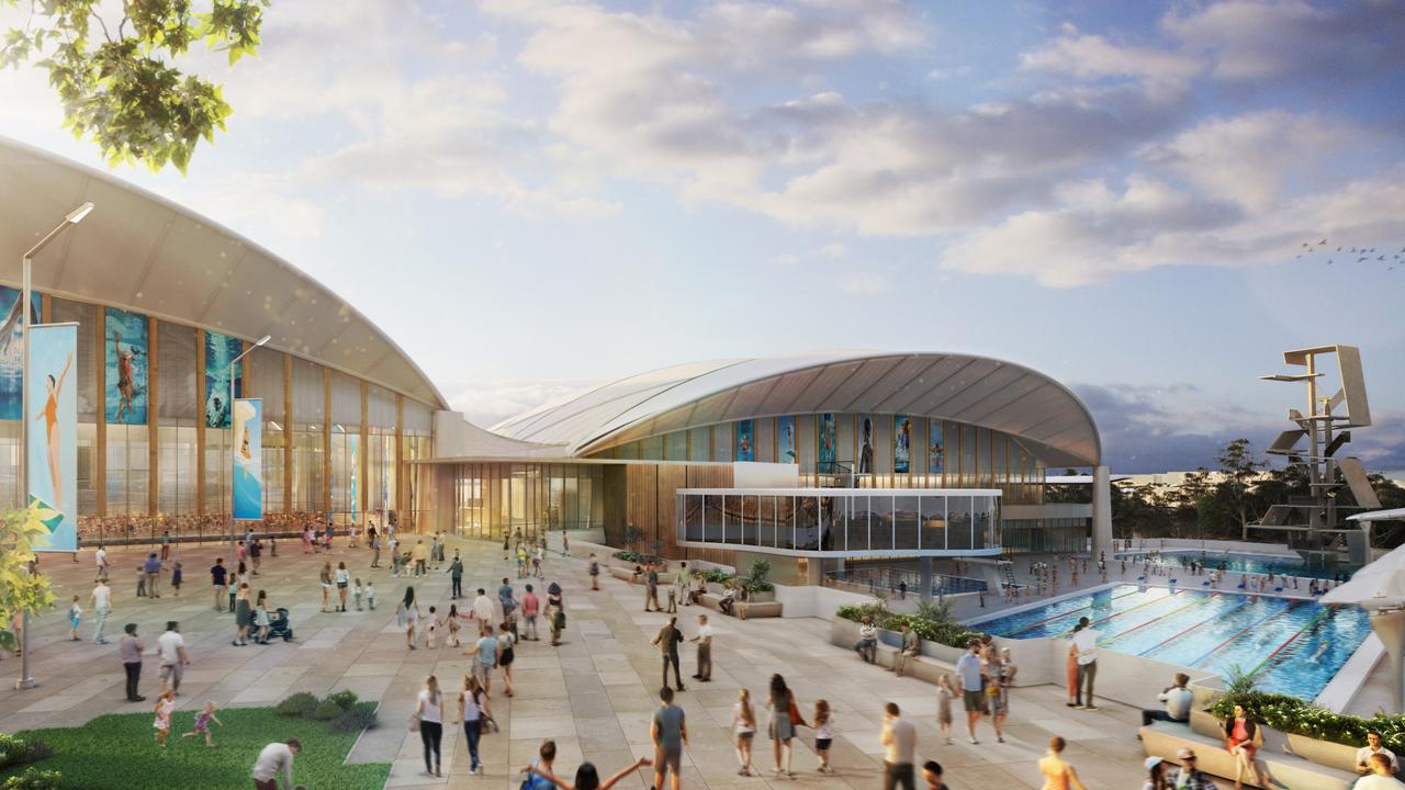 Artist impression of Swimming Australia's proposed National Aquatics Centre.