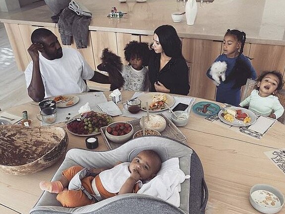 Kim Kardashian is raising her kids inside a Calabasas mansion in California. Picture: Kim Kardashian/Instagram