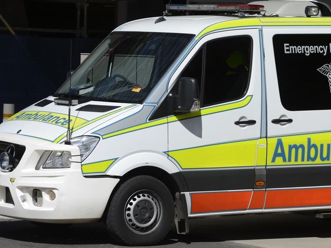 An ambulance at the Emergency Department at Rockhampton hospital in Rockhampton, Queensland, Tuesday, July 16, 2013. (AAP Image/Dan Peled) NO ARCHIVING