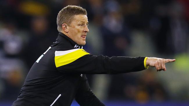 Changes on and off the field, and the approach of Damien Hardwick himself, have played a part in Richmond’s climb to a preliminary final. Picture: Michael Klein