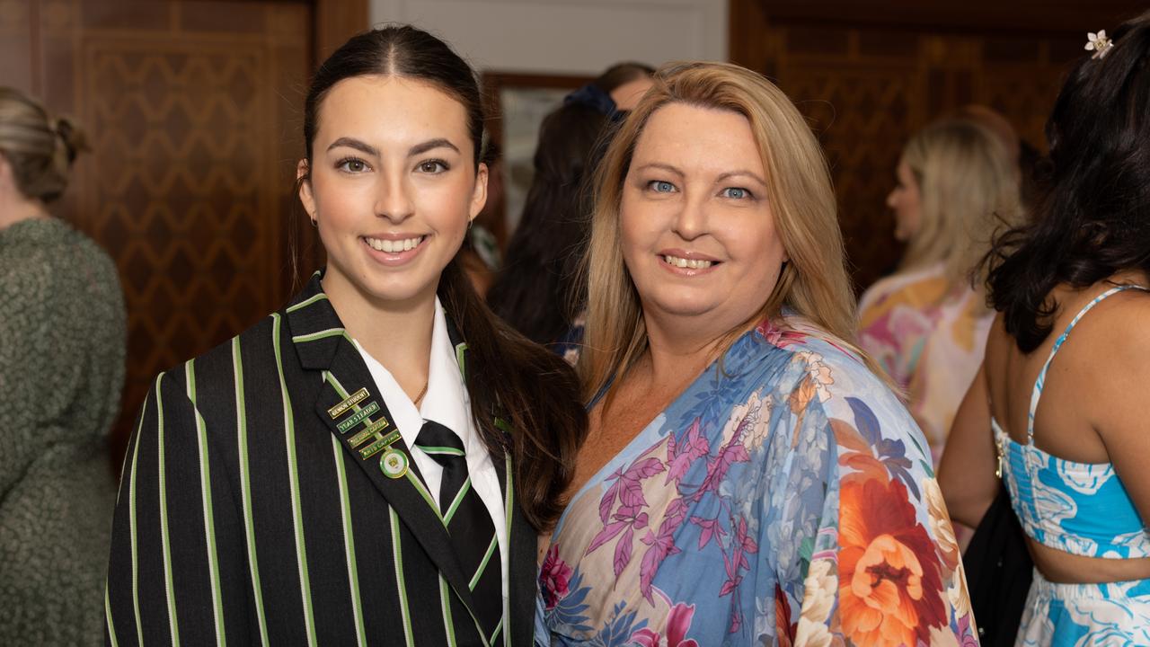 Gabrielle Cherrier and Kathy Cherrier at the Trinity Lutheran College Mother's Day high tea fundraiser at the Palazzo Versace on Saturday, May 13. For The Pulse. Picture: Celeste Humphrey