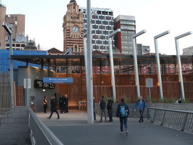 The new entrance connects to the Evan Walker Bridge. Picture: David Crosling