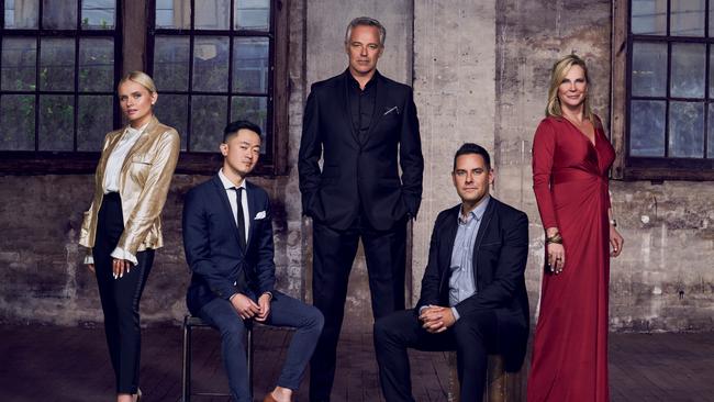 From privilege to poverty: Filthy Rich &amp; Homeless participants (from left) Alli Simpson, writer Benjamin Law, actor and broadcaster Cameron Daddo, and politician Alex Greenwich and socialite Skye Leckie. Picture: Mark Rogers/SBS