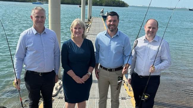 Recreational Fishing Minister Joel Bowden, Chief Minister Eva Lawler, Major Events Minister Brent Potter, and Sportsbet’s Luke Tonkin.