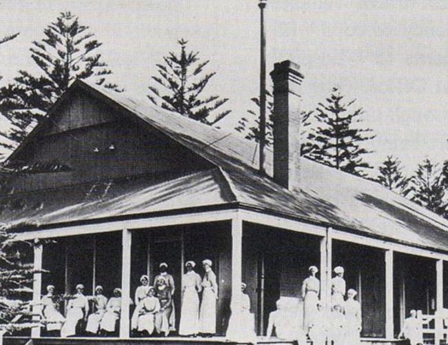 Nurses at Prince Henry Hospital living quarters.