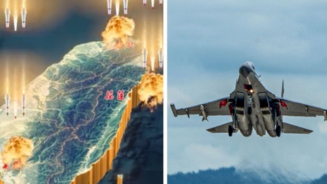 China’s People’s Liberation Army has released a dramatic video simulating an all-out attack on Taiwan.