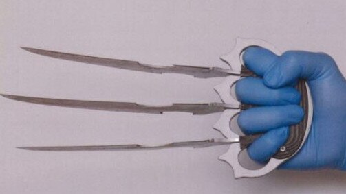 Zdravkovic had these knuckle dusters as a “collectors item”. Picture: ACT Police