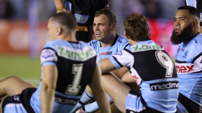 The Sharks have now lost three consecutive finals games, and Fitzgibbon says his team needs to earn the right to be playing finals footy in 2024. Picture: Getty Images