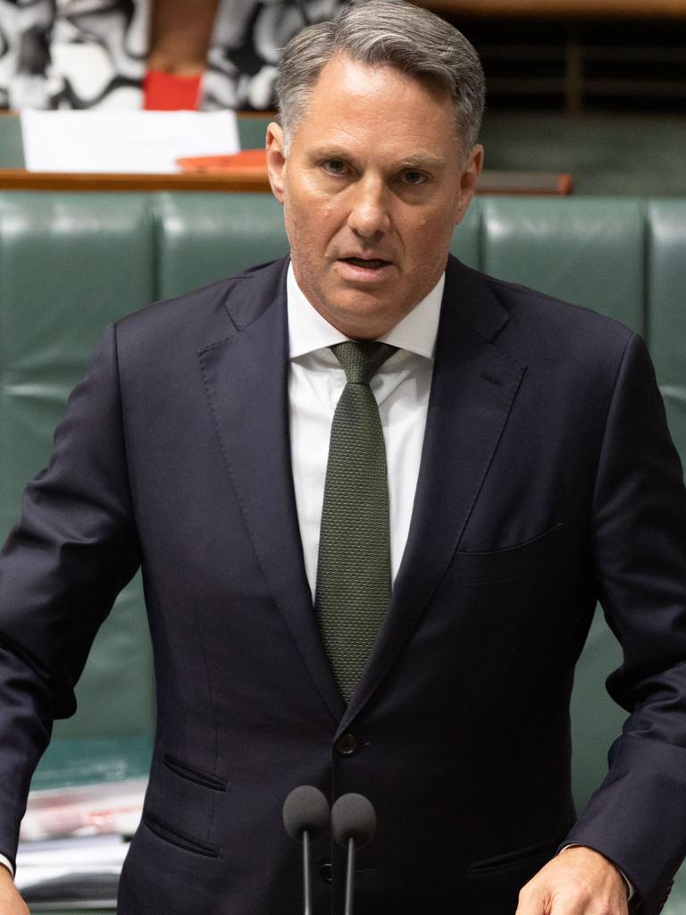 Acting Prime Minister Richard Marles acknowledged the work of Scott Morrison in establishing AUKUS. Picture: NCA NewsWire / Gary Ramage