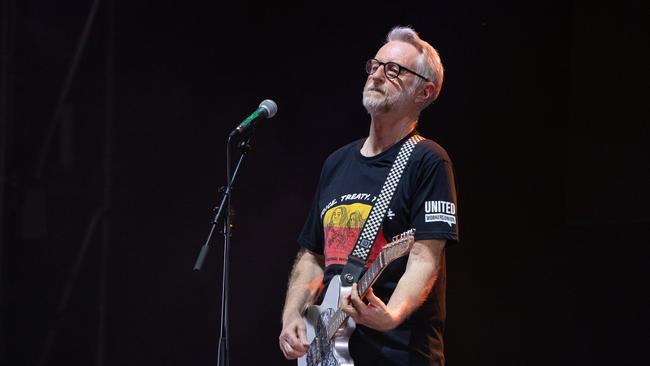 Billy Bragg performing at WOMADelaide festival, Botanic Park, Adelaide. Picture: Michael Selge