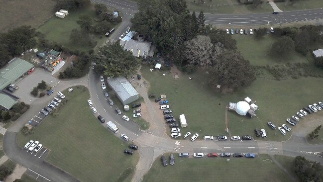 Overflow of traffic at the Ecovillage at Currumbin on the Gold Coast.