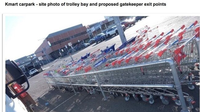 The newly installed trolley rack. Picture: Blacktown City Council