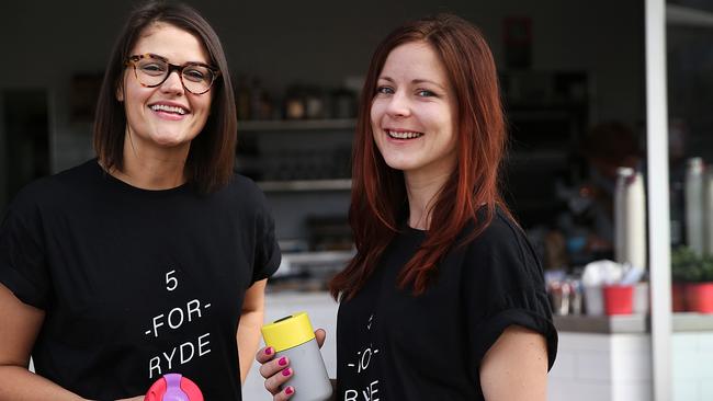 Jo Taranto (left) and Corina Seeto at Putney. Picture: AAP/Danny Aarons