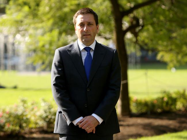 Victorian ­Opposition Leader Matthew Guy will announce an unprecedented crackdown on youth crime on Saturday. Picture: Stuart McEvoy