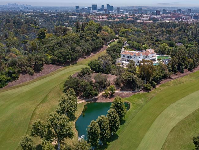 The home overlooks Bel-Air Country Club.