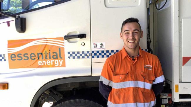 Applications close soon for those looking to kick-start a career at Essential Energy like apprentice Electrical Technician Coen Latimore. Picture: Essential Energy