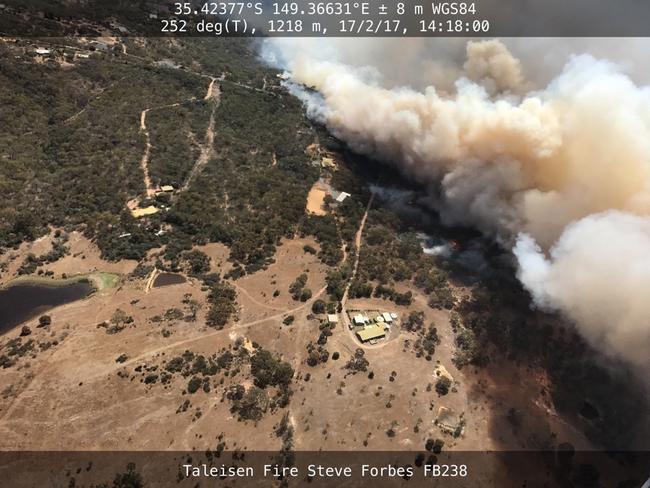 A large air tanker was dispatched to assist firefighters at Carwoola. Picture: Twitter