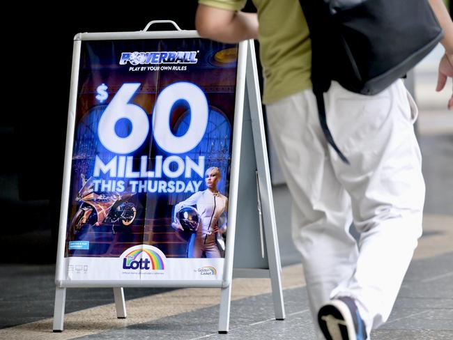 BRISBANE, AUSTRALIA - NewsWire Photos February 06, 2025: Powerball jackpots to $60m on Thursday night, the second huge lottery prize of the week after a Sydney woman won the $100m Oz Lotto jackpot on Tuesday night. Picture: NewsWire / Sarah Marshall